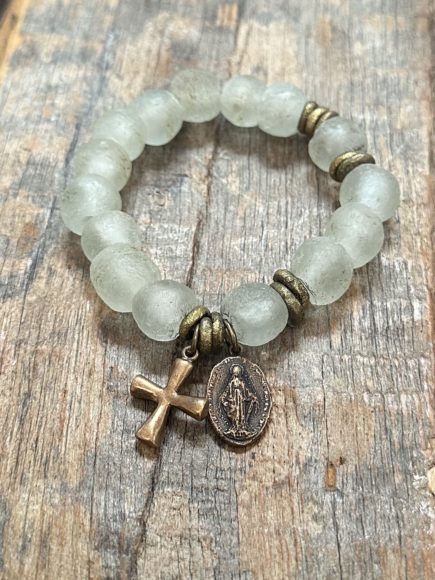 Religious Rosary Bracelet – Baby Gold